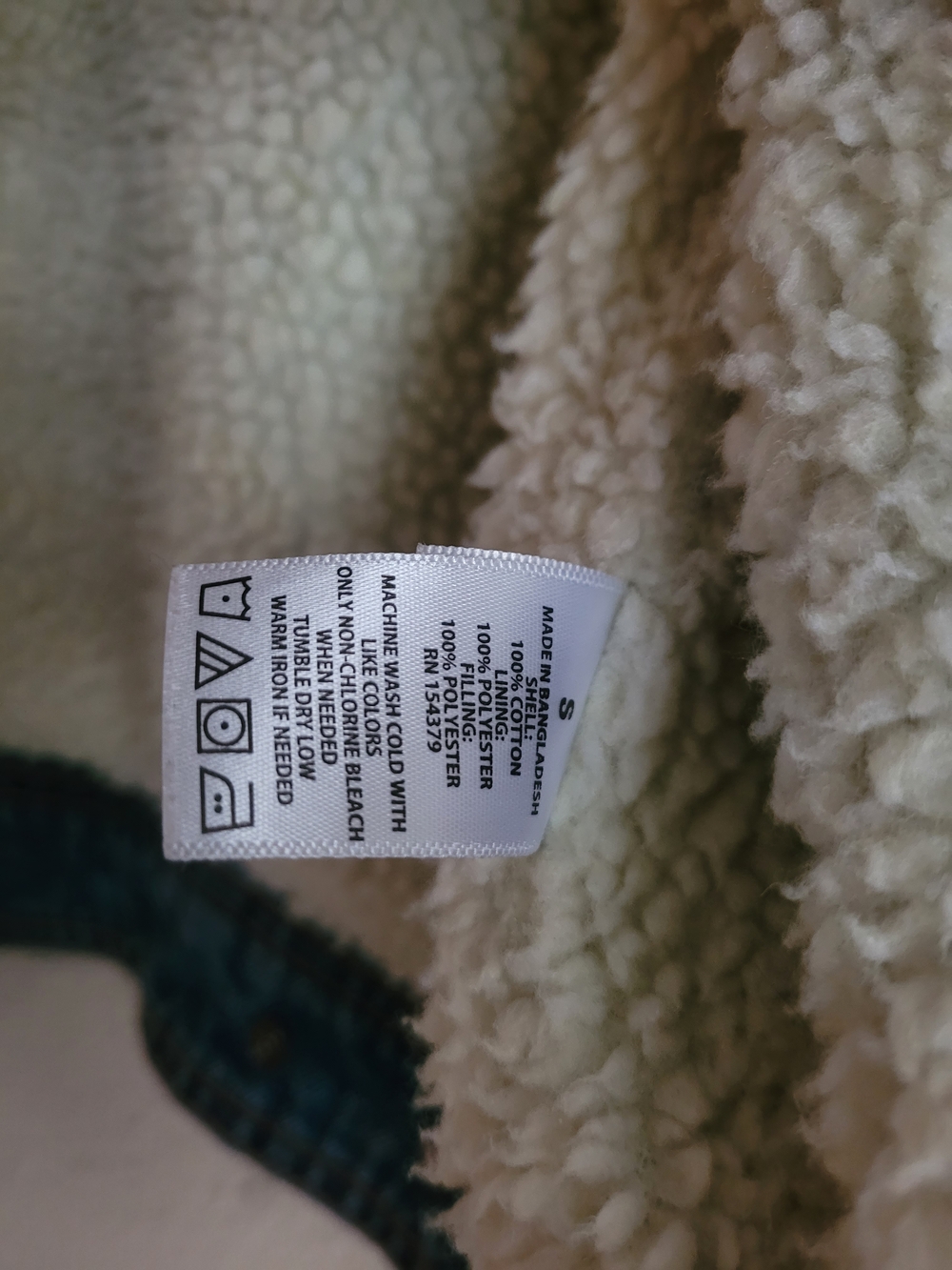 Aeropostale Sz Small Sherpa Lined Denim Jacket - Picture 7 of 8